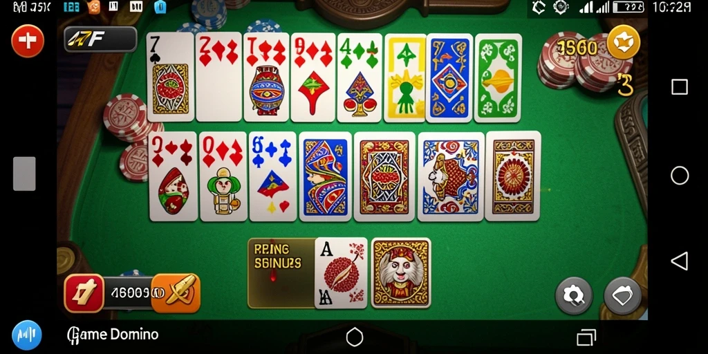 Tampilan gameplay 47F dengan domino yang seru.