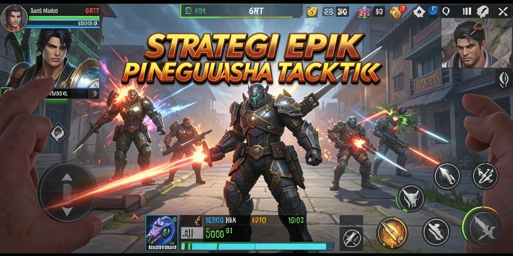 Screenshot gameplay menampilkan pertempuran strategis dalam 6RT.
