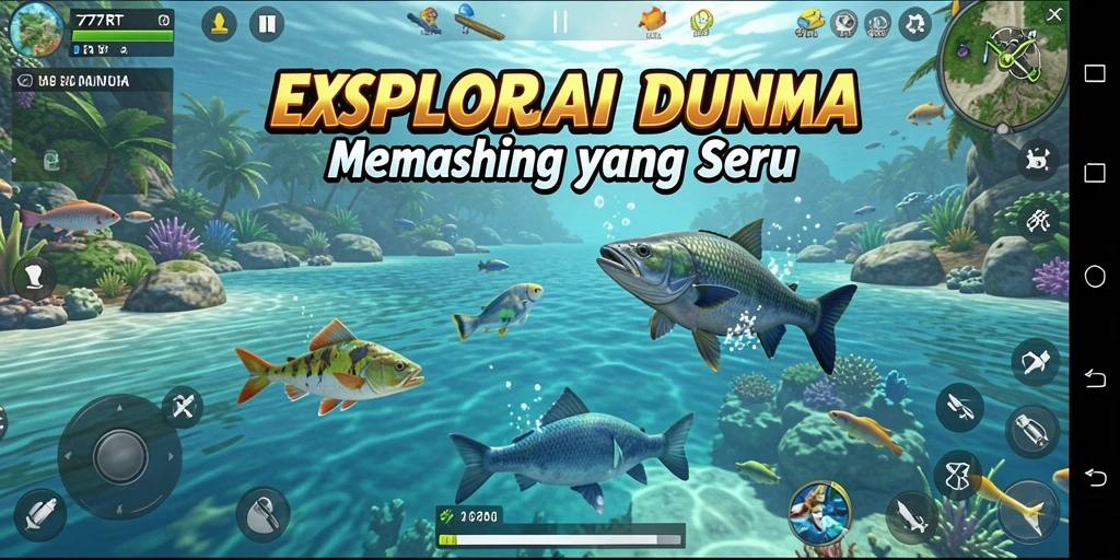 Screenshot gameplay 777RT menunjukkan aksi memancing yang mendebarkan.