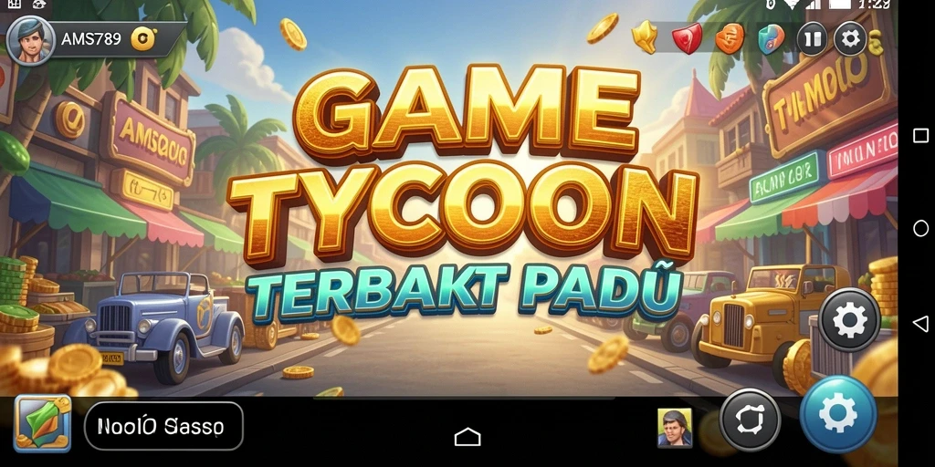 Tangkapan layar utama AMS789 menampilkan gameplay Tycoon yang seru.
