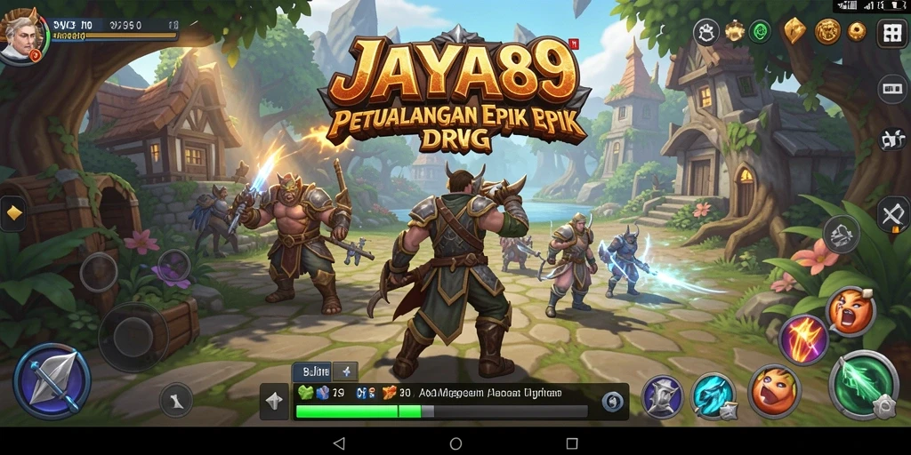 Screenshot utama JAYA89 menampilkan petualangan RPG yang mendebarkan.