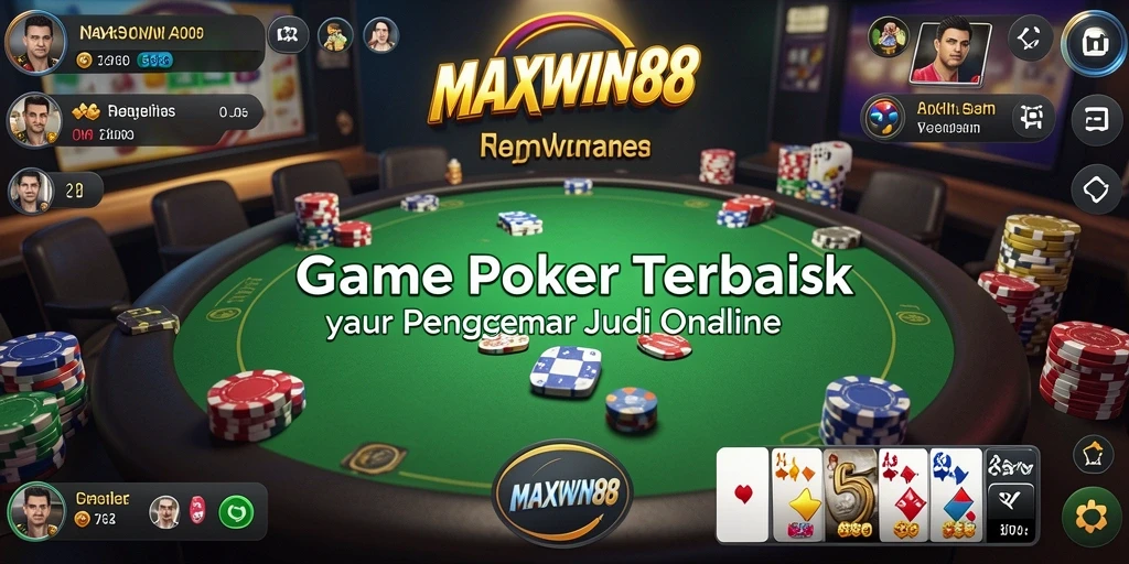 Screenshot gameplay MAXWIN88 menampilkan atmosfir Poker yang seru.