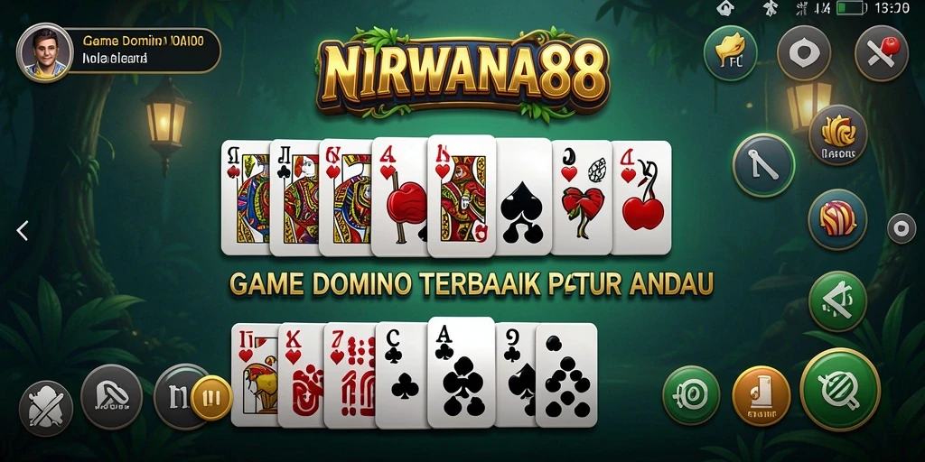 Tangkapan layar utama NIRWANA88 menampilkan gameplay seru Domino.