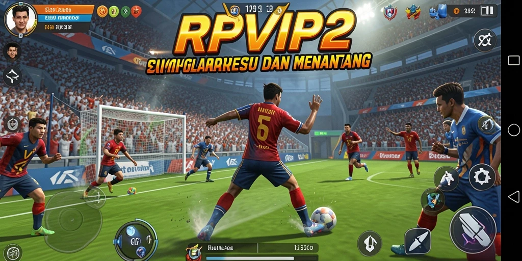Tampilan gameplay RPVIP2 yang penuh aksi dan semangat olahraga.