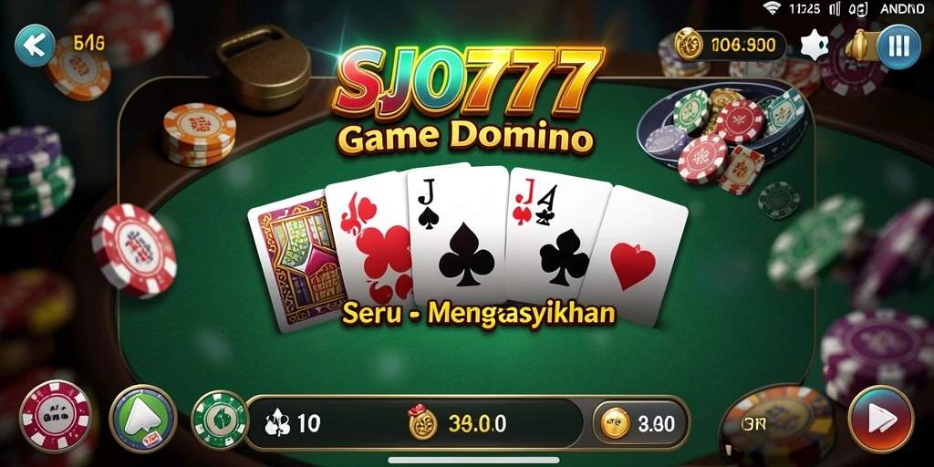 Screenshot gameplay SJO777 menunjukkan inti seru permainan Domino.